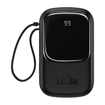 УМБ BASEUS Qpow Digital Display Quick Charging Power Bank (With Type - C Cable) 20000mAh |USB/Type-C/Lightning, 22.5W/5A, PD/QC| (PPQD-I02)