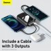 УМБ BASEUS Qpow Digital Display Quick Charging Power Bank (With Type - C Cable) 20000mAh |USB/Type-C/Lightning, 22.5W/5A, PD/QC| (PPQD-I02)