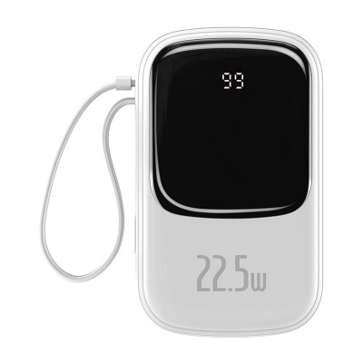 УМБ BASEUS Qpow Digital Display Quick Charging Power Bank (With Type - C Cable) 20000mAh |USB/Type-C/Lightning, 22.5W/5A, PD/QC| (PPQD-I02)