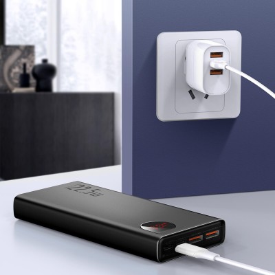 УМБ BASEUS Adaman Metal Digital Display 20000mAh |2USB/Type-C/Lightning, 22.5W/5A, PD/QC| (PPAD000101)