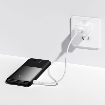 УМБ BASEUS Elf Digital Display Fast Charge 10000mAh |1Type-C, 22.5W/5A, PD/QC, Lightning/Type-C Cable| (PPJL010002)