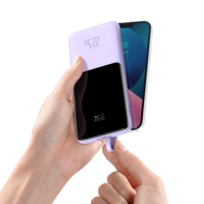 УМБ BASEUS Elf Digital Display Fast Charge 10000mAh |1Type-C, 22.5W/5A, PD/QC, Lightning/Type-C Cable| (PPJL010002)