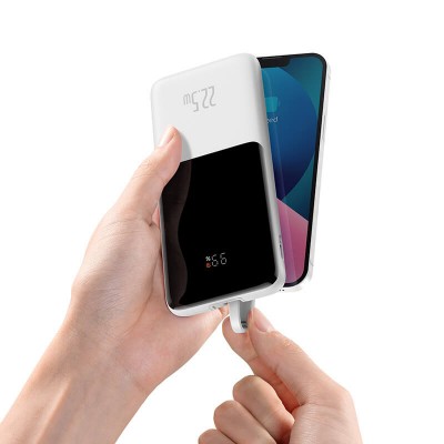УМБ BASEUS Elf Digital Display Fast Charge 10000mAh |1Type-C, 22.5W/5A, PD/QC, Lightning/Type-C Cable| (PPJL010002)
