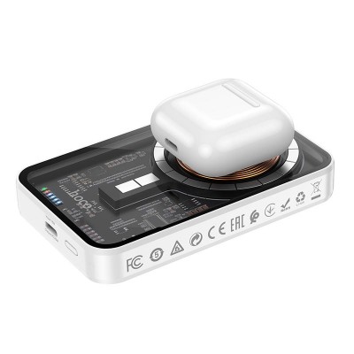 УМБ HOCO Transparent discovery edition magnetic fast charge power bank Q10 5000mah |Type-C, 3A/20W, QC/PD|