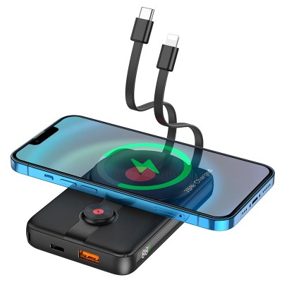 УМБ HOCO Path fully compatible magnetic Cable power bank J92 10000mah |1USB/1Type-C, QC/PD, 5A/20W|