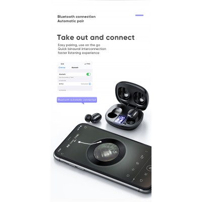 Навушники Bluetooth JOYROOM Three-screen Digital Display TWS JR-TL5 |BT5.0, 40mAh/300mAh, 3Hours|