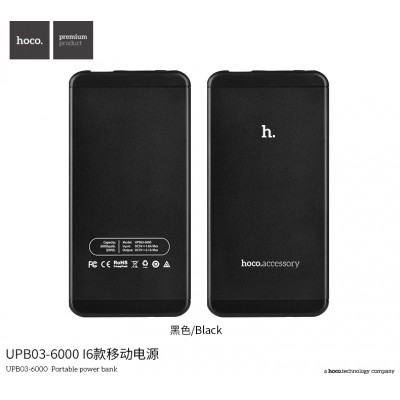 УМБ Hoco I6 UPB03 6000mAh |1USB, 2.1A|