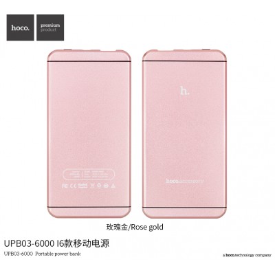 УМБ Hoco I6 UPB03 6000mAh |1USB, 2.1A|