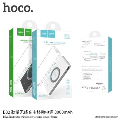 УМБ Hoco wireless Energetic B32 8000mAh |Type-C, 1USB, 2.1A|
