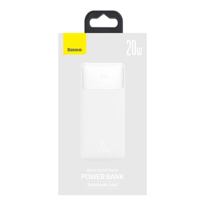 УМБ BASEUS Bipow Digital Display Power bank 30000mAh |2USB/1Type-C, PD/QC, 20W, 3A| (PPDML-N02)