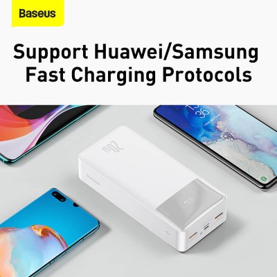 УМБ BASEUS Bipow Digital Display Power bank 30000mAh |2USB/1Type-C, PD/QC, 20W, 3A| (PPDML-N02)