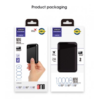УМБ JOYROOM Elegant Series with LCD D-M195 10000mah |2USB, 2.1A|