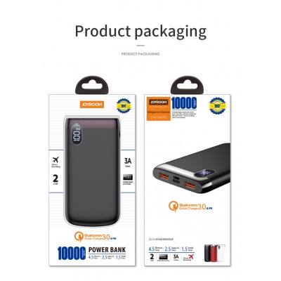 УМБ JOYROOM Gezhi Series with LCD D-M194 10000mah |2USB/1Type-C, QC3.0/PD, 3A|