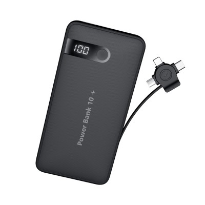 УМБ JOYROOM Secret Series with LCD D-M202 10000mah |1USB/Micro USB+lightning+Type-C cable, 2A|