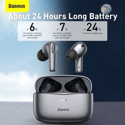 Навушники Bluetooth BASEUS SIMU ANC True Wireless Earphones S2 |42/480mAh, 6/24Hours| (NGS2-02)