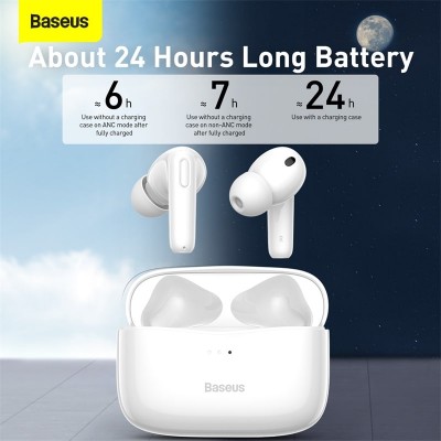 Навушники Bluetooth BASEUS SIMU ANC True Wireless Earphones S2 |42/480mAh, 6/24Hours| (NGS2-02)