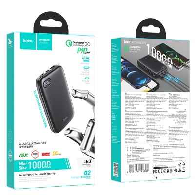 УМБ HOCO Galax fully compatible power bank LED Display 10000mah Q2 |1USB/1Type-C, PD20W/QC3.0, 5A|