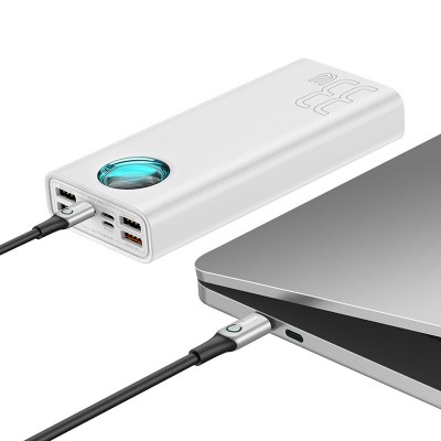 УМБ Baseus Amblight Digital Display Quick Charge 30000mAh |4USB/Type-C/Lightning, 6A/33W, QC/PD|