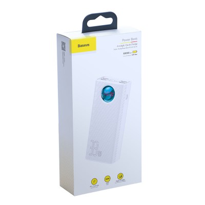 УМБ Baseus Amblight Digital Display Quick Charge 30000mAh |4USB/Type-C/Lightning, 6A/33W, QC/PD|