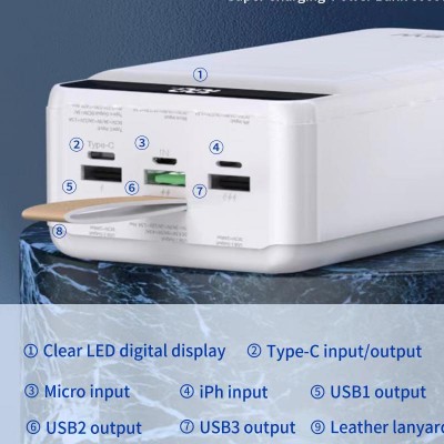 УМБ WK Minre Digital Display Power Bank WP-269 60000mAh |3USB/Type-C/Lightning, QC/PD, 20W/5A|