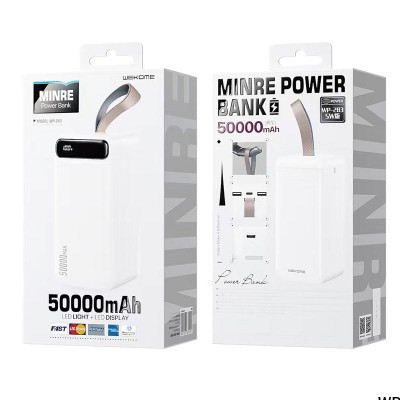УМБ WK Minre Digital Display Power Bank WP-283 50000mAh |2USB/Type-C, 2.1A|