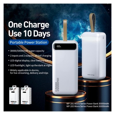 УМБ WK Minre Digital Display Power Bank WP-283 50000mAh |2USB/Type-C, 2.1A|