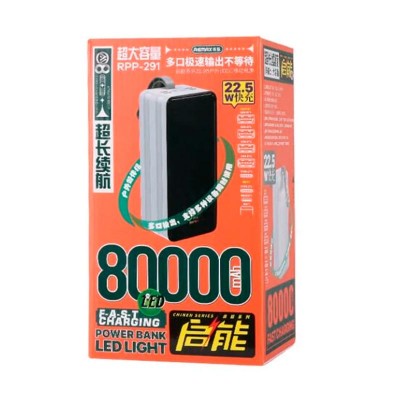УМБ REMAX Chinen Series RPP - 291 80000mAh |3USB/Type-C/Lightning, PD/QC, 20W/3A|