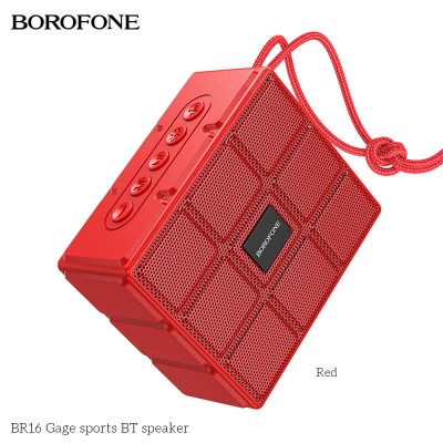 Акустика BOROFONE LED Gage sports BT BR16 |BT5.1, TWS AUX, FM, TF, USB, 4hours|