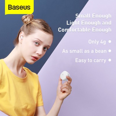 Навушники BLUETOOTH BASEUS Encok True Wireless Earphones WM01 |5Hours, BT5.0, 40mAh/300mAh| (NGWM01-04)