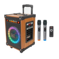 Акустика-караоке HOCO Wave wireless dual-mic outdoor BT speaker HA2 |BT5.0, AUX/TF/USB, TWS, 45W, 7h|