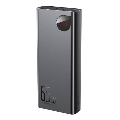УМБ BASEUS Adaman Metal Digital Display Quick Charge Power Bank 20000mAh |2USB/1Type-C, 6A, 65W| (PPIMDA-D03)