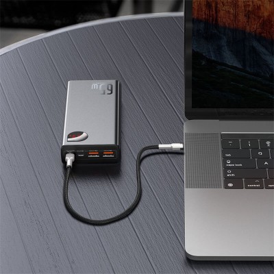 УМБ BASEUS Adaman Metal Digital Display Quick Charge Power Bank 20000mAh |2USB/1Type-C, 6A, 65W| (PPIMDA-D03)