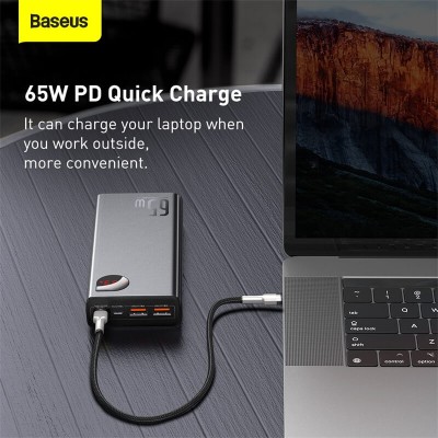 УМБ BASEUS Adaman Metal Digital Display Quick Charge Power Bank 20000mAh |2USB/1Type-C, 6A, 65W| (PPIMDA-D03)