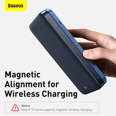 УМБ BASEUS Magnetic wireless quick charging power bank 10000mAh |1USB/1Type-C, 3A, 20W| (PPMT-02)