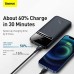 УМБ BASEUS Magnetic wireless quick charging power bank 10000mAh |1USB/1Type-C, 3A, 20W| (PPMT-02)