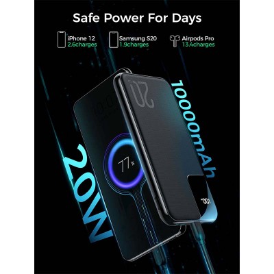 УМБ JOYROOM XINGCHI JR-QP190 10000mAh |2USB/1Type-C, 20W/3A, PD/QC|