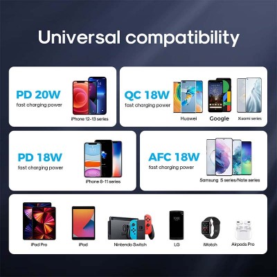 УМБ JOYROOM XINGCHI JR-QP190 mini 10000mAh |2USB/1Type-C, 20W/3A, PD/QC|