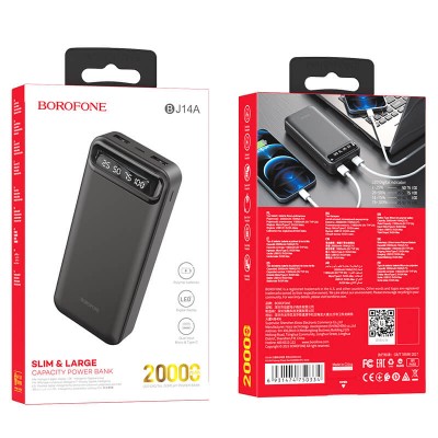 УМБ BOROFONE Freeway Power bank 20000mAh BJ14A |2USB/1Type-C, 2A|