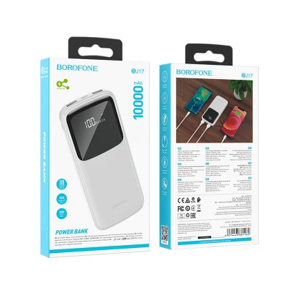 УМБ BOROFONE Oceanic digital power bank 10000mAh BJ17 |2USB/1Type-C, 3A|