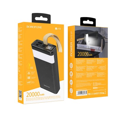 УМБ BOROFONE Coolmy digital display power bank BJ18 20000mAh |2USB/1Type-C, 2A|