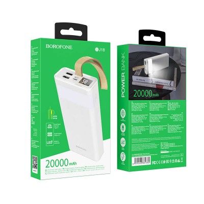 УМБ BOROFONE Coolmy digital display power bank BJ18 20000mAh |2USB/1Type-C, 2A|