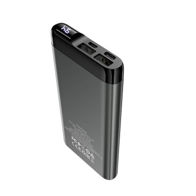 УМБ BOROFONE Golden Armor metal digital display power bank BJ10 10000mAh |2USB/1Type-C, 2.4A|
