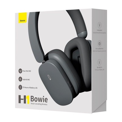 Навушники BASEUS Bowie Noise-Cancelling Wireless Headphones H1 |BT5.2, 400mAh, ANC, 70h| (NGTW230002)