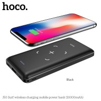 УМБ HOCO with wireless charging Surf J50 10000mah |1USB/1Type-C/1Lightning, 2A|