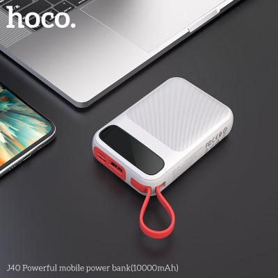 УМБ HOCO with digital display Micro Cable Powerful J40 10000mah |1USB/1Type-C, 2A|
