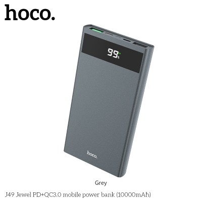 УМБ HOCO with digital display Jewel J49 10000mah |2USB/Type-C, QC3.0/PD, 3A|