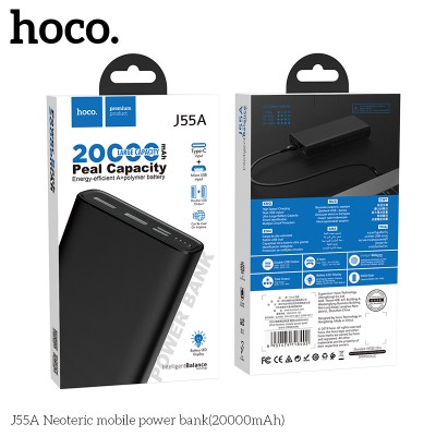 УМБ HOCO Neoteric J55a 20000mAh |2USB/Type-C, 2A, 74Wh|