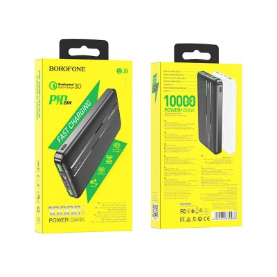 УМБ BOROFONE Uranus power bank BJ9 10000mAh |2USB/1Type-C, 3A/20W, QC/PD|