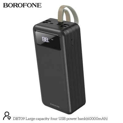 УМБ BOROFONE Large capacity four USB power bank DBT09 60000mAh |4USB/Type-C/Lightning|