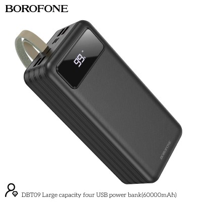 УМБ BOROFONE Large capacity four USB power bank DBT09 60000mAh |4USB/Type-C/Lightning|